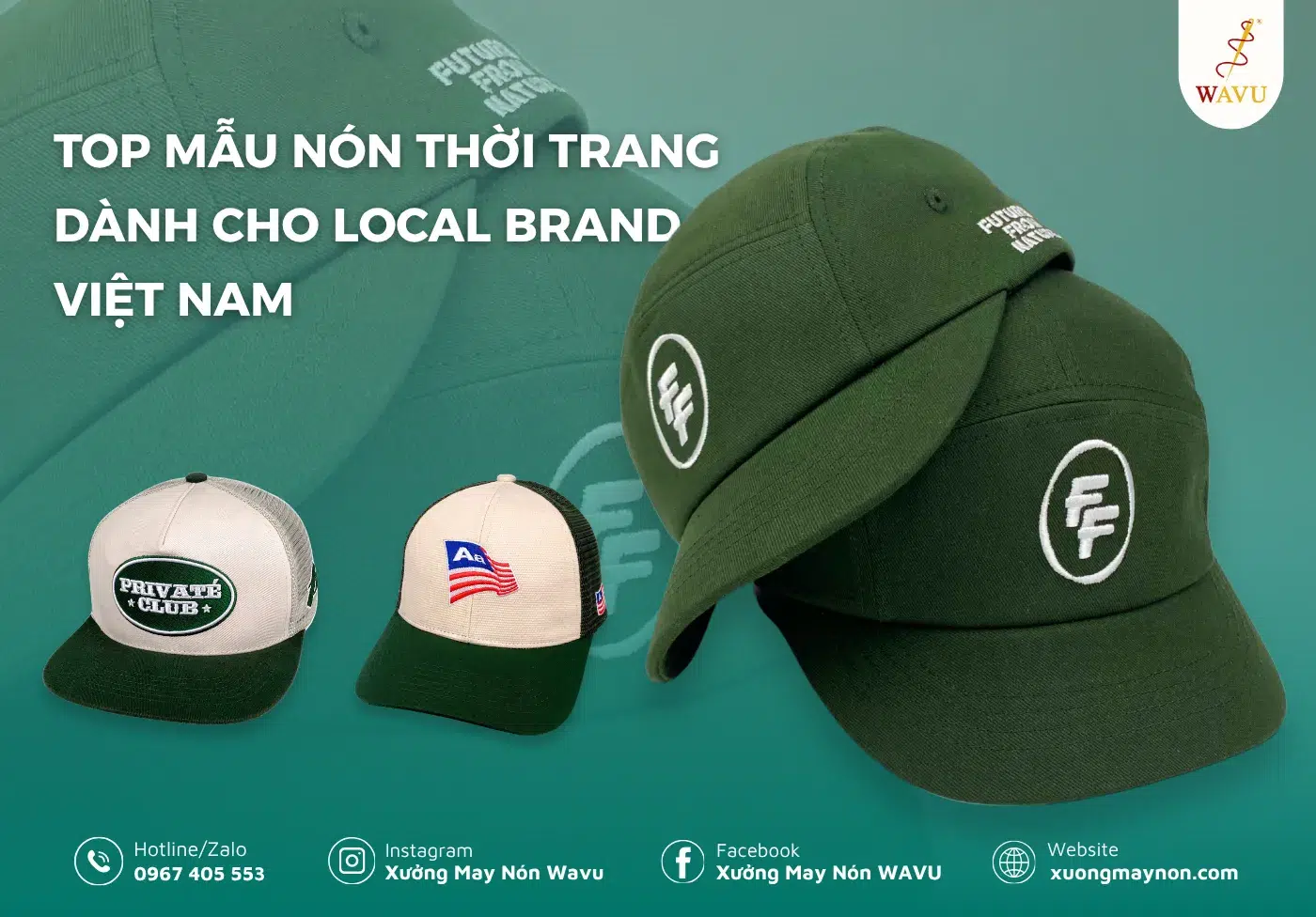 Top 5 mẫu nón thời trang dành cho local brand Việt Nam