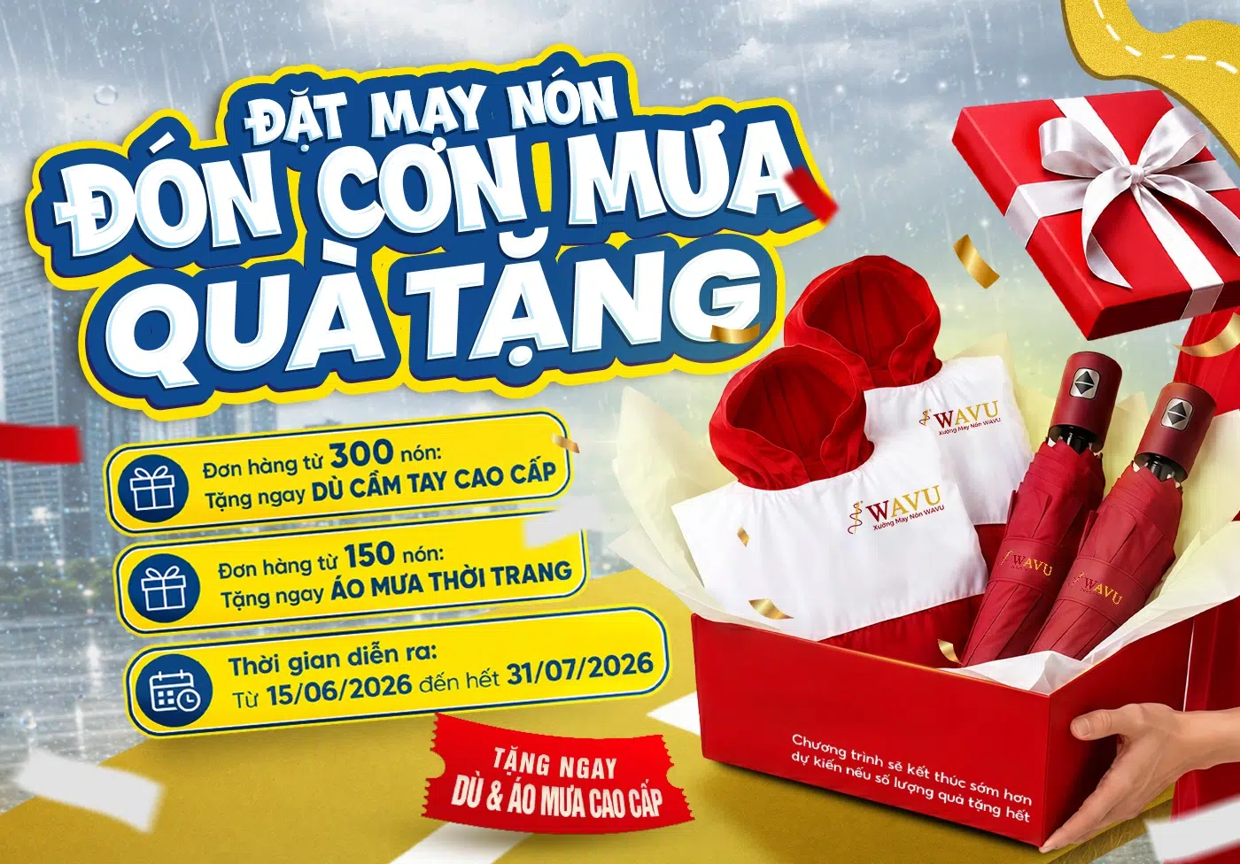 Chương trình: “Đặt may nón – Đón cơn mưa quà tặng”